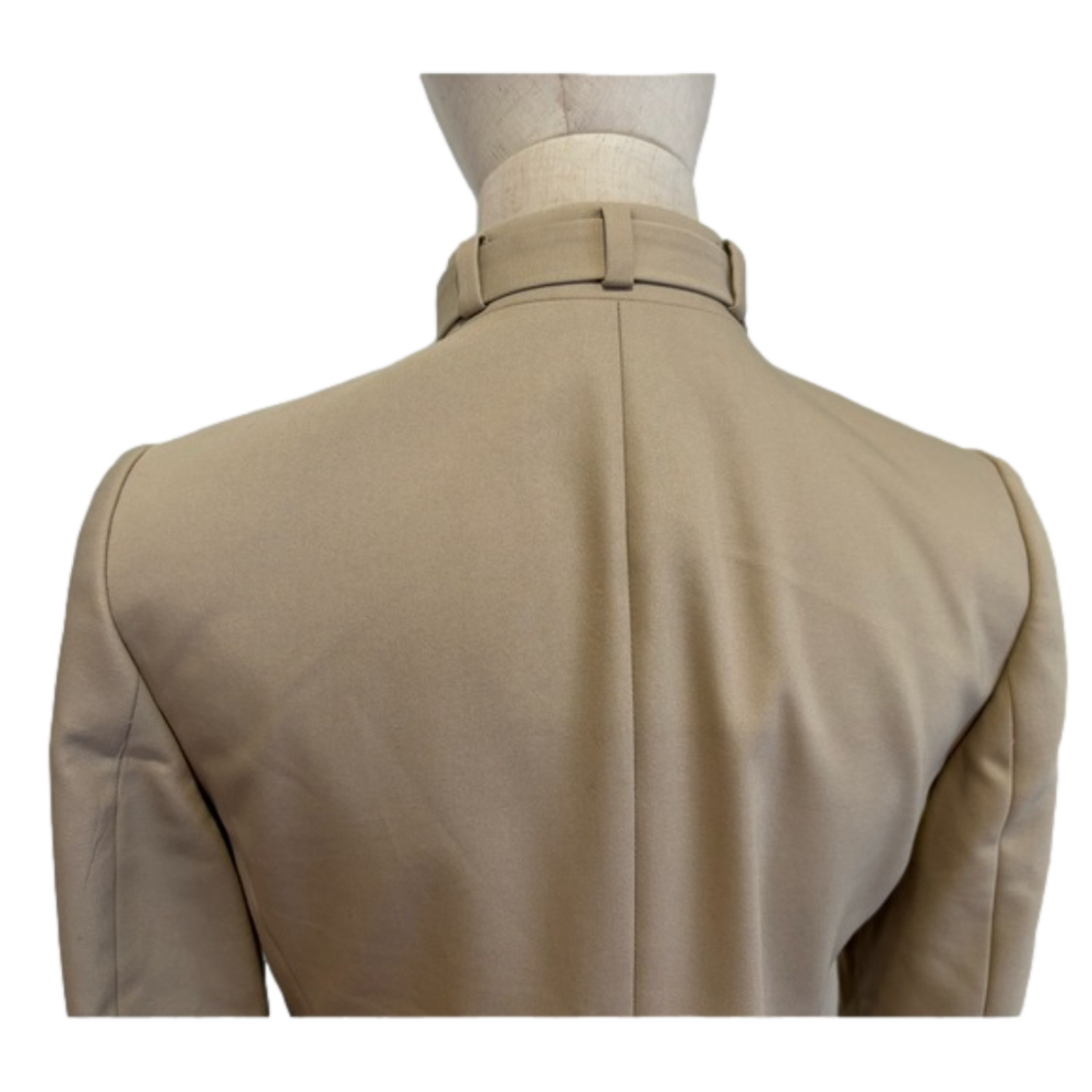 SAFARI STYLE CROPPED JACKET W A MANDARIN COLLAR & 4 FLAP POCKETS EUC 6P - Picture 6 of 9